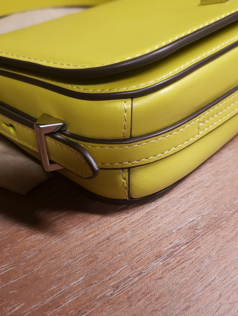 kate spade Chartreuse Shoulder Bag w/ Laser-Cut Wristlet SET!